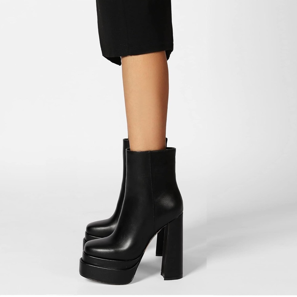 Black Platform Booties